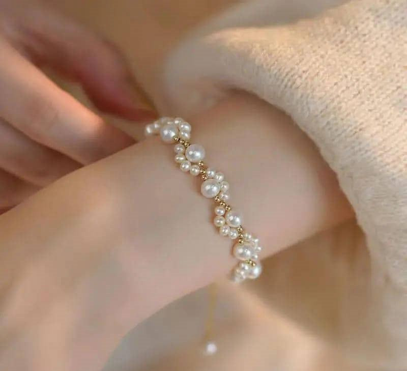 1 Pc Resin Plated Beautiful Pearl Bracelet