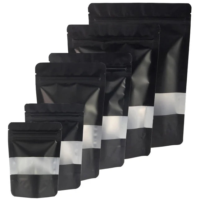 Black Standup Zip Lock Pouch