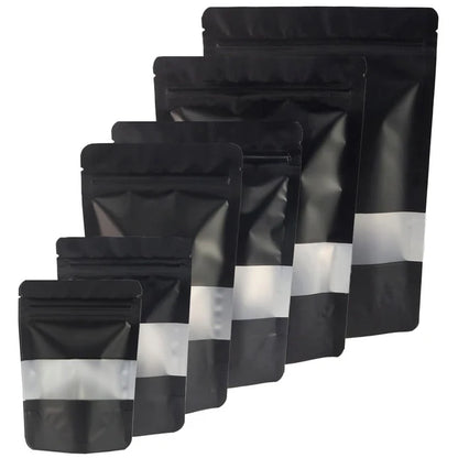 Black Standup Zip Lock Pouch