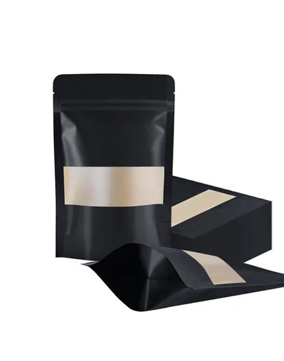 Black Standup Zip Lock Pouch